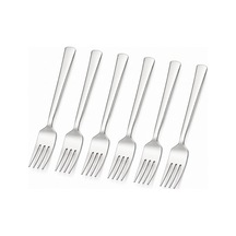 Kahvaltı Ve Tatlı Çatalı, 6'li Paslanmaz Çelik Küçük Çatal Seti, Gümüş Metal 15 Cm, 6 Adet