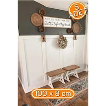 Renkli Duvarlar Iskandinav Mdf Duvar Çıtası 1 Paket 5 Adet  8 x 100 CM