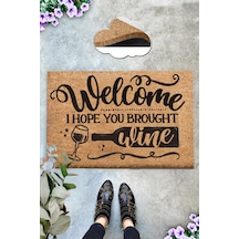 Coco Wine 40x60 cm KIL Paspas,Dekoratif Çok Amaçlı Iç ve Dış Kapı Paspası