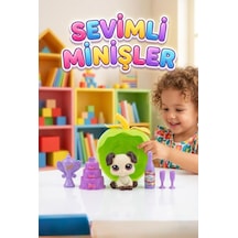 Sevimli Minişler Işıklı Yeşil Elma Yuvalı Pet Shop Oyun Seti Kaleme Takılabilir Beyaz Köpek Figürlü Ve Aksesuarlı Çocuk Oyuncağı