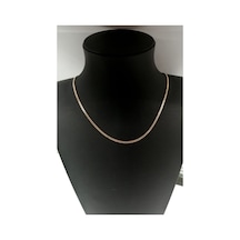 Omar Silver Unisex Gurmet 2 Mm Rose Gümüş Kolye Zincir Omr7901