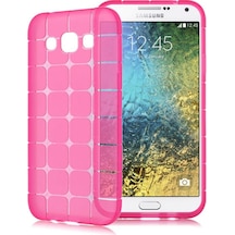 Fitcase Samsung Galaxy E5 (E500) Plaid Silikon Arka Kapak Pembe 86233738