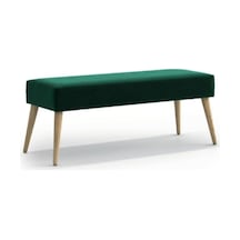 Stillola Puf Sade Çok Amaclı Kapı Önü Dekoratif Puf Bench Yeşil