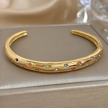Mk Tasarım Kadın Çelik Bileklik Model-2 Altın