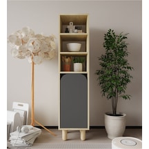 Parma 1 Kapaklı Mutfak Dolap, Kahve Köşesi, Çok Amaçlı Dolap Safir Meşe-antrasit