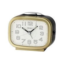 Seiko Qhk060g Sessiz Akar Saniyeli Fosforlu Işıklı Çalar Masa Saati Bej