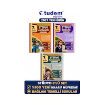 Tudem 7.sınıf 2027 Stüdyo Matematik-fen-türkçe Bağlam Temelli Maarif Müfredat Soru Bankası Turuncu
