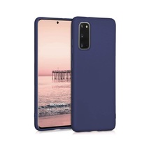 Matte Silicone Samsung Galaxy S20 İçin Kılıf Lacivert Galaxy S20 İle Uyumlu Kılıf - Lacivert