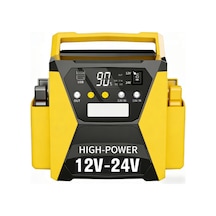 Bagajon Castu Araba Kamyonet Tır Akü Takviye Cihazı 12/24 Volt Çift Voltajlı 98.000 Mah Powerbank Dijital Gösterge