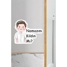 Namazını Kıldın Mı Sticker, Namaz Kılma Hatırlatıcısı, Sevimli Baba Oğul Figürü Namaz Teşviki Çok R