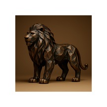 Aslan Figürü Bakır Görünüm 15 Cm
