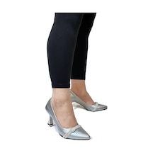 Fiyra 7051 Nml Gümüş Taşlı Kadeh 7cm Topuklu Bayan Stiletto Ayakkabı Gümüş