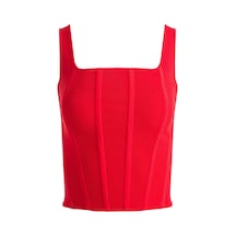 Alıce+ Olıvıa Sariah Korse Tank Top, Parlak Yakut Rengi, Şekillendirici Ve Şık Kolsuz Bluz Kırmızı