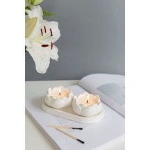 Bernami Biblo Pinterest Dekoratif Lotus Model Kokulu Tabaklı Mum Seti