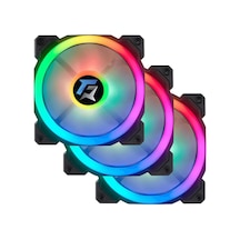 Gameforce 7R Pro 120Mm 3'Lüset Rainbow Işıklı Sessiz Kasa Fanı