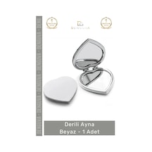 Ayna Modern Dekoratif Cep Boy Salon Antre Ofis Tasarım Lüks Suni Çerçeve Derili Ayna Beyaz - 1 Adet Çok Renkli