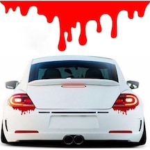 Far Altı Kan Damlası Oto Özel Yeni Sticker Kırmızı