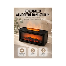 Aroma Difüzörü Simüle Alev Efektli Sessiz Hava Nemlendirici 250 Ml Düz Renk