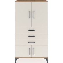 Arges Dolap 2 Raflı 3 Çekmeceli 4 Kapaklı 88x30x163 Çam-aytaşı Atlas Çam