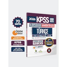 2026 Fullortaöğretim Kpss Türkçe Kara Kutu ÖSYM Çıkmış Soru Bankası Son 15 Yıl (Sadece Ortaöğretim)