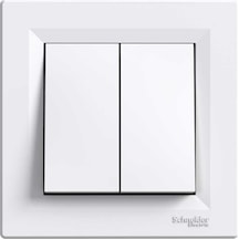 Schneider Eph0300121 Asfora Çerçeveli Komütatör Beyaz