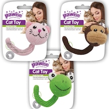 Pawise - 303 - Catnipli Sesli Örme Kedi Oyuncağı - Ece-umay - 12 Cm