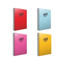 Gıpta Punto 140 Yp. A4 Spiralli Pp. Kapak Defter Seti Kareli 4'lü