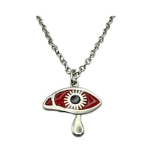 Kırmızı Göz Figürlü Unisex Kolye Gizemli Ve Modern Tasarım Çok renkli Kırmızı Göz Figürlü Unisex Kolye Gizemli Ve Modern Tasarım Çok renkli