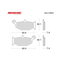 SUZUKI GSX-R 750 2010 BRAKING SİNTERLİ ARKA FREN BALATASI 924CM56