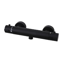 Fause Ktb102-B Siyah Termostatik Banyo Duş Bataryası Mat Siyah