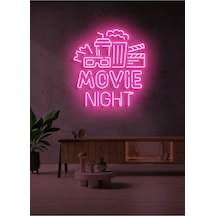 Twins Led Movie Night Yazılı Ve Şekilli Neon Tabela Pembe Model:model:40443366 Pembe