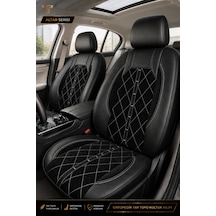 Vw Tiguan 2007-2016 Uyumlu Altar Serisi Tay Tüyü Siyah Beyaz Premium Koltuk Kılıfı