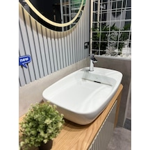Cerastyle Nova 70 Cm Tezgah Üstü Çanak Lavabo Gizli Sifonu Beyaz