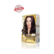 Maxx Deluxe Serisi 24k Altın Parçacıklı Serum İle 1 Kutu 2 X 50 Ml Ve Geliştiriciler Saç Boyası Patlıcan Moru 3.66
