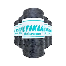 5 Adet Polyester Makrome İpi 68 Füme Gri 100 gr