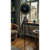 Nostalji Şık Tasarım Tripod Ayaklı Saat Çok Renkli