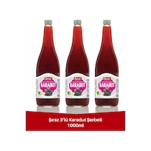 Doğal Karadut Şerbeti 1 Litre Cam Şişe 3'lü