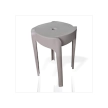 Sert Plastik Kırılmaz Hafif 45 Cm Banyo Balkon Mutfak Taburesi