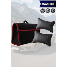 Maverick Uyumlu Siyah Renk Bagaj Çantası Koltuk Yastığı Lüks Model