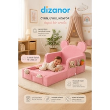 Dizanor Luxury Tedyy Baza Ve Başlıklı Montessori Full Sünger Yatak Seti