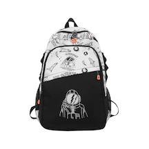 Baskı Astronot Sırt Çantası Dayanıklı Büyük Kapasiteli Çok Cep Dizüstü Sırt Çantası Çok Fonksiyonlu Su Geçirmez Bilgisayar Çantası Genç