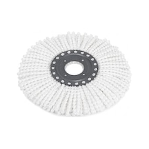 Orret Home Döner Vileda Yedek Mop Ucu Mikrofiber Temizlik Bezi 35 Cm Tüm Modellerle Uyumlu Vileda Başlığı Döner Mop Bezi Yedek Parça Kolay Tak Çıkar Spın Püskülü Açık Bej