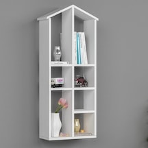 Koton Çatılı Dekoratif Kitaplık Suntalam Sis Gri