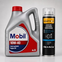 Mobil 10W-40 Motor Yağı 4 L + Klima Bombası 200 ML