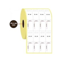 20x40 Eko Termal Barkod Etiket Yanyana 4 Lü 1 Rulo 4000 Sarım