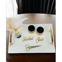 Promise Beyaz Söz Nişan Tepsisi Gold Gold
