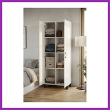 Bezos 8 Gözlü Kiler Dolabı Beyaz 70 Cm Bty