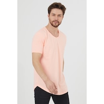 Cool Tarz Erkek Şeker Pembe Pis Yaka Salaş T-shirt-tcps001r26 Şeker Pembe Şeker Pembe