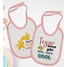 BK Kids Teyze Tasarımlı 2’li Pembe Mama Önlüğü-1 Pembe