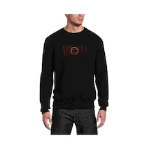 Nirvana Metal Rock Music Baskılı Siyah Erkek Örme Sweatshirt